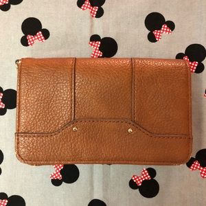 Tan leather wallet